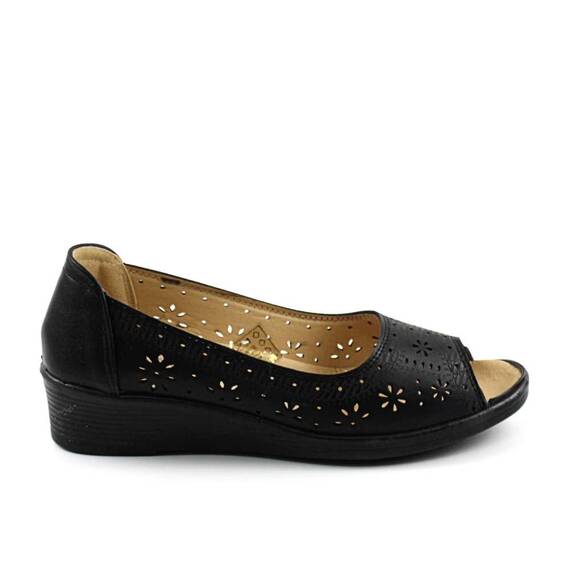 Pantofi comozi de dama , decupati A011-BLACK, Culoare (12): Negru, Marime (12): 39* - 4- Roveli