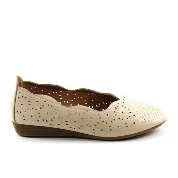 Pantofi comozi de dama , perforati A3885-BEIGE, Culoare (12): Bej, Marime (12): 37* - 4- Roveli