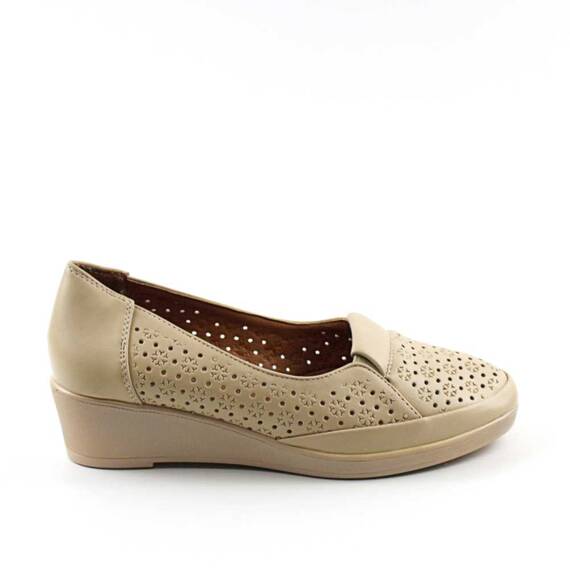 Pantofi comozi de dama , perforati A8220-BEIGE, Culoare (12): Bej, Marime (12): 39* - 4- Roveli