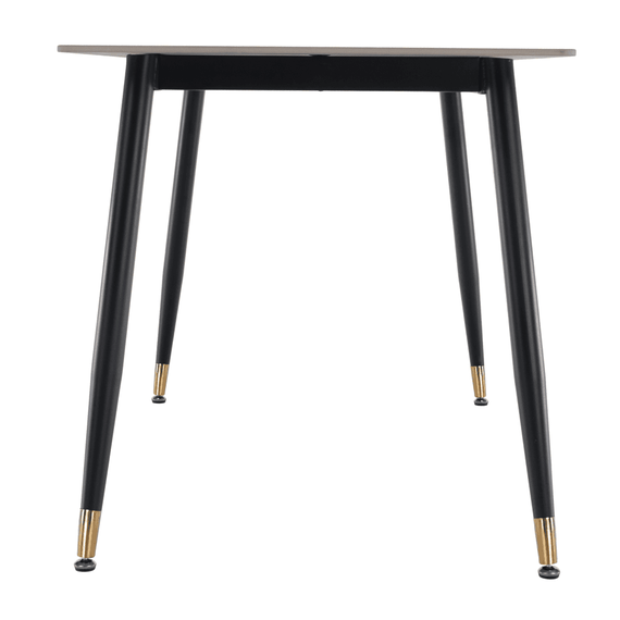 Masa de sufragerie, marmura alba/neagra/aur, 121x71 cm, FLORENC TIP 1 - 4- Roveli