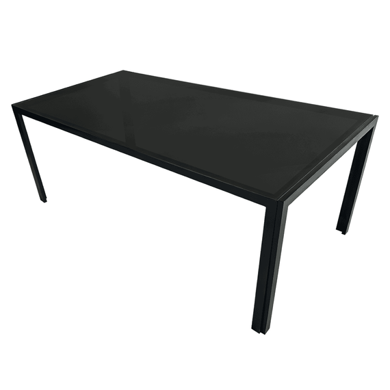 Set de gradina din 9 piese, gri/negru, aluminiu, KESIOS - 4- Roveli