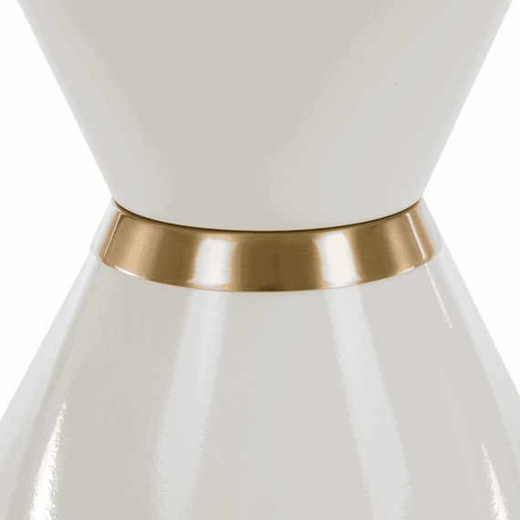 Masute de cafea, set de 2, marmura alba/alba/auriu, metal, MABUZ NEW - 6- Roveli