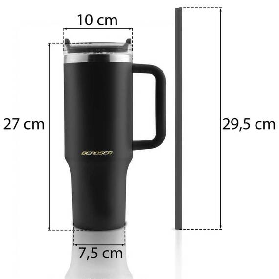 Cana termos, otel inoxidabil, capac 3 in 1, baut, gaura, pai, cu maner, mentinere cald si rece, inaltimea de 27 cm, 1180 ml, negru - 9- Roveli