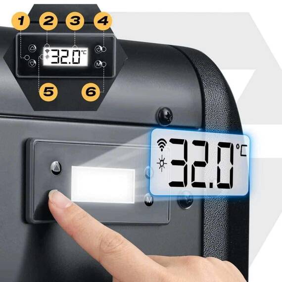 Pompa de caldura pentru piscina pana la 10 m³, afisaj LCD, Bluetooth, Wi-Fi, temperatura de functionare 10-43 °C, debit de apa 1, 50 m³/h, COP 5.17, 3 kW, neagra - 9- Roveli