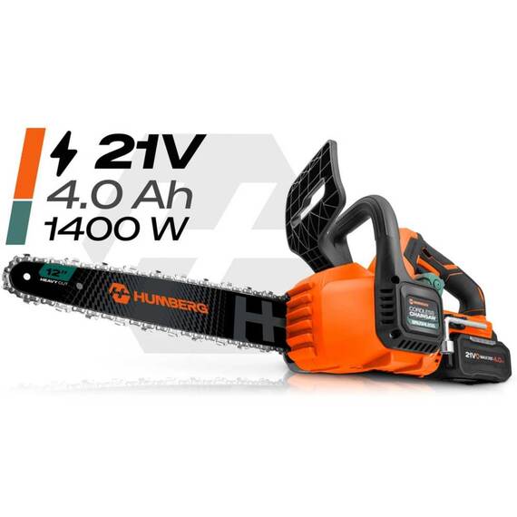 Ferastrau cu lant fara fir, motor fara perii, 12" inch, frana de siguranta, 4,0 Ah, 9,2 m/s - 14- Roveli