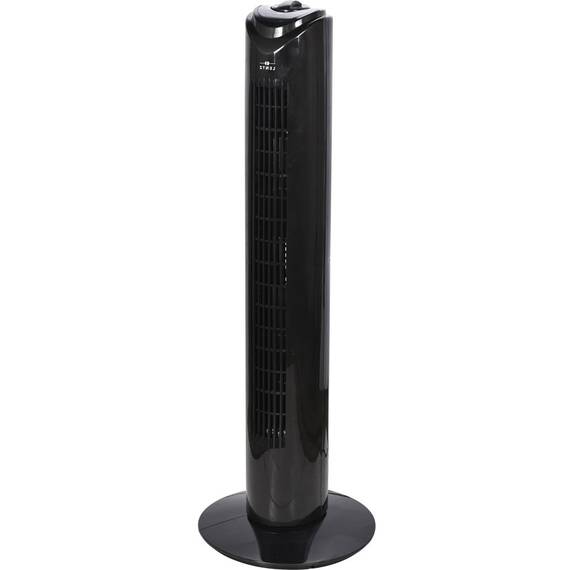 Ventilator turn LENTZ, 45W, 81cm, 3 viteze, oscilatie, negru - - Roveli