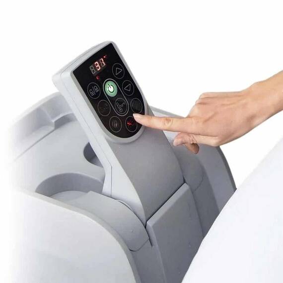 ​Piscina gonflabila, Lay-Z Miami Bestway, pompa de filtrare incorporata, prelata, 4 persoane, apa incalzita la 40°, sistem inovator AirJet™, panou de control, 669 l, 180 x 66 cm - 5- Roveli
