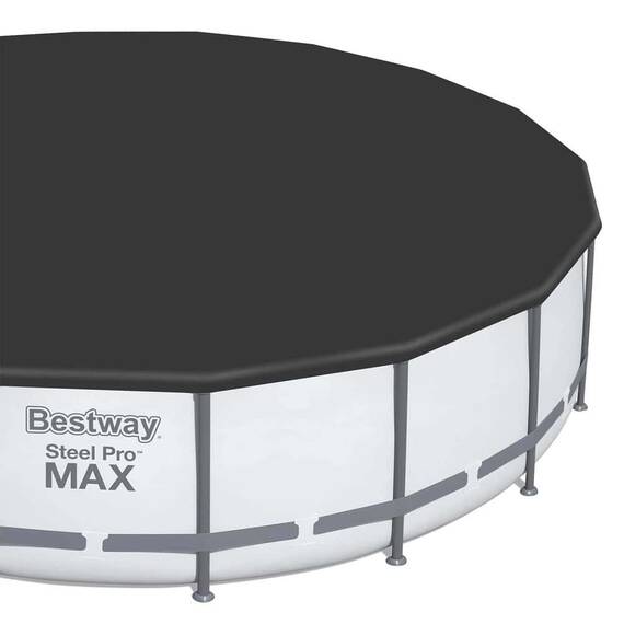 ​Piscina cu cadru metalic, material PVC, pompa de filtrare, filtru pompa tip II, scara, folie si prelata, minge, aripioare de inot, capacitate 12690 litri, forma rotunda, 396 x 122 cm - 5- Roveli