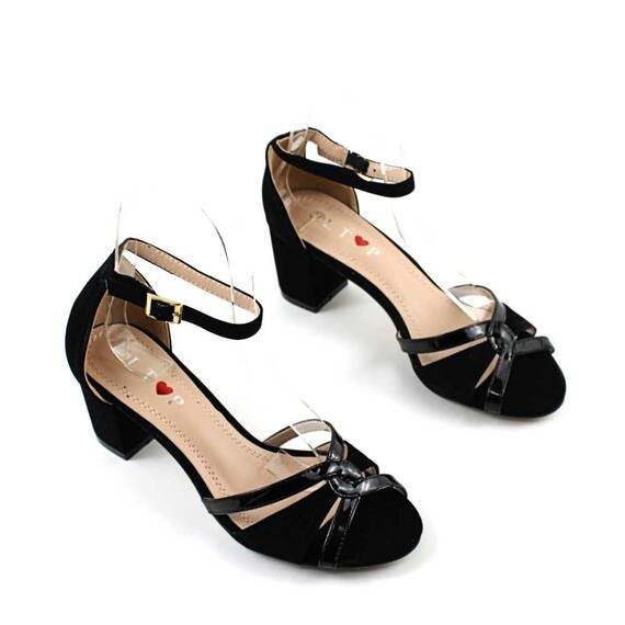 Sandale comode de dama , din catifea O826-BLACK, Culoare (12): Negru, Marime (12): 37 - 2- Roveli