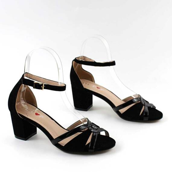 Sandale comode de dama , din catifea O826-BLACK, Culoare (12): Negru, Marime (12): 37 - 4- Roveli