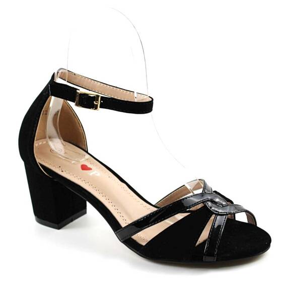 Sandale comode de dama , din catifea O826-BLACK, Culoare (12): Negru, Marime (12): 37 - 3- Roveli