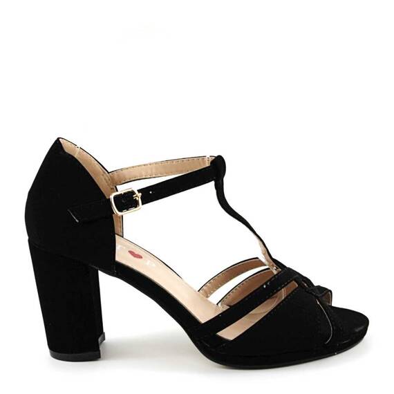 Sandale elegante de dama , cu toc inalt WX03-BLACK, Culoare (12): Negru, Marime (12): 37 - 2- Roveli
