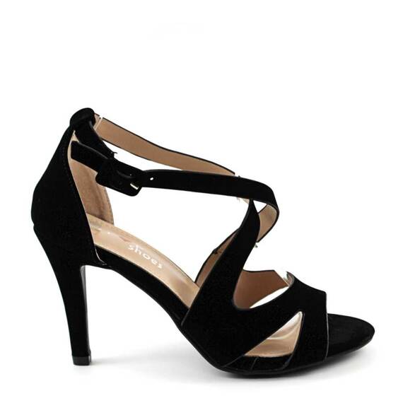 Sandale elegante de dama , cu toc inalt 602A-BLACK, Culoare (12): Negru, Marime (12): 36 - 2- Roveli
