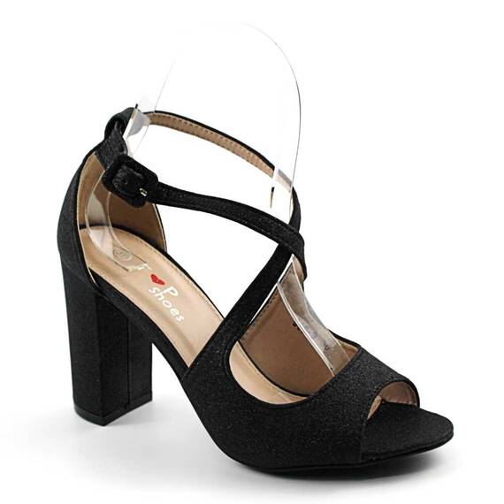 Sandale elegante de dama , cu reflexe stralucitoare 908-9-BLACK, Culoare (12): Negru, Marime (12): 35 - 3- Roveli