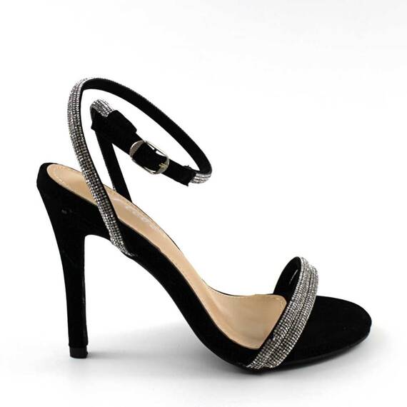 ​Sandale elegante de dama , cu reflexii stralucitoare LE7128-BLACK, Culoare (12): Negru, Marime (12): 37 - 4- Roveli