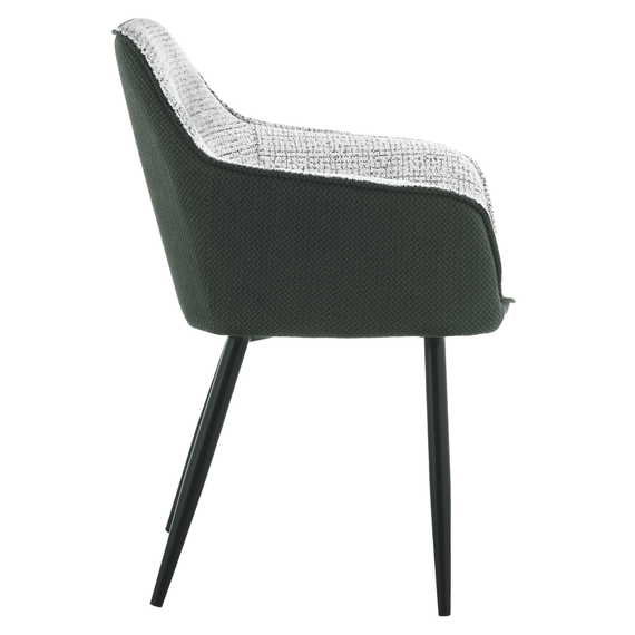 Fotoliu de design, verde/melir gri deschis/negru, KATRIEL - 4- Roveli