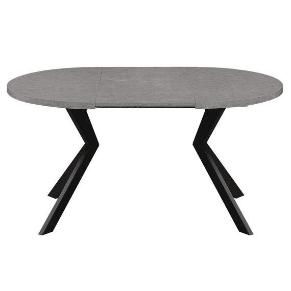 Masa de sufragerie extensibila, beton deschis/negru, 100-250x75,5 cm, LUKOS - 5- Roveli