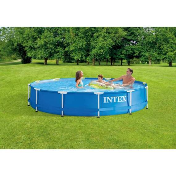 Piscina cu cadru metalic Intex, confectionata din metal, polipropilena si PVC, forma rotunda,  6503 litri apa, 366 x 76 cm, cu pompa de filtrare - 3- Roveli