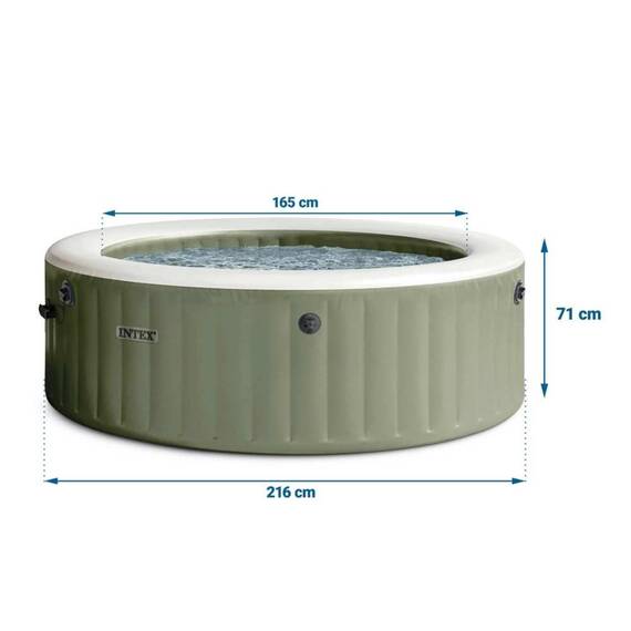 Spa gonflabil cu hidromasaj pentru 6 persoane, 3 straturi cu fibre FiberTech, prelata de protectie, pompa de filtrare incorporata, panou de control modern, 1098 litri, 216 x 71 cm - 3- Roveli