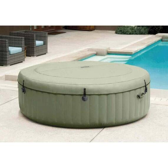 Spa gonflabil cu hidromasaj pentru 6 persoane, 3 straturi cu fibre FiberTech, prelata de protectie, pompa de filtrare incorporata, panou de control modern, 1098 litri, 216 x 71 cm - 10- Roveli
