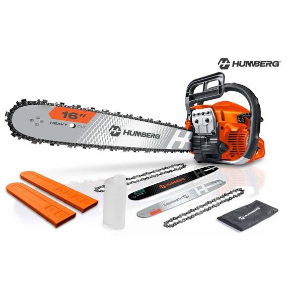 Drujba Benzina Humberg, Motor 2 Timpi 58 cm3 / 2.3 kW, Sina max 50 cm, Set 2 Sine + Husa Lant Inclusa - 13- Roveli