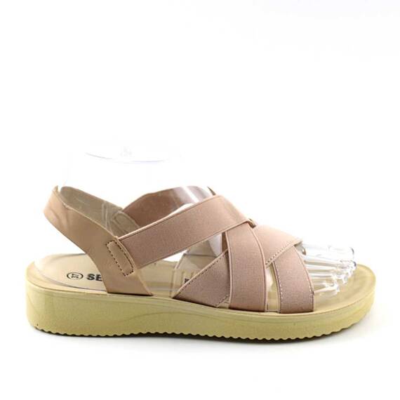 Sandale comode de dama , cu bretele  elastice, incrucisate  SW003-8-PINK, Culoare (12): Roz, Marime (12): 40** - 4- Roveli