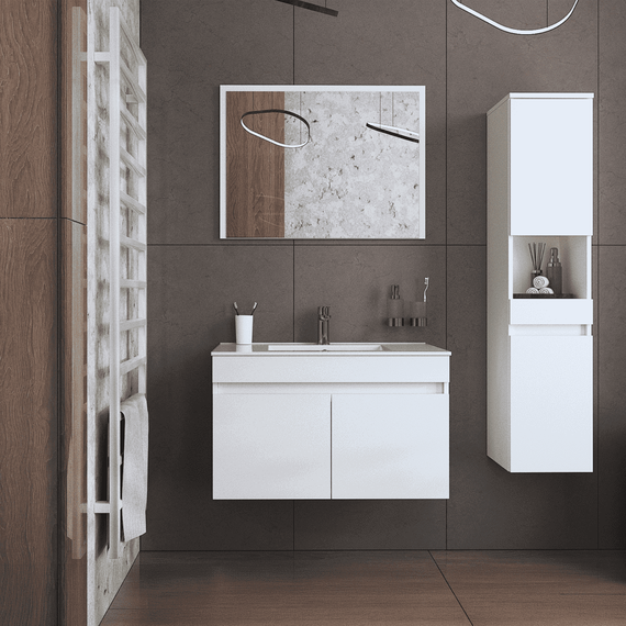 Chiuveta din ceramica, incastrata, alba, 80x46 cm, PRATO TYP 3 - 5- Roveli