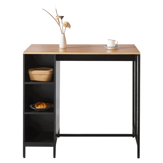 Insula de bucatarie, 100x60 cm, stejar/negru, FIGO - 2- Roveli