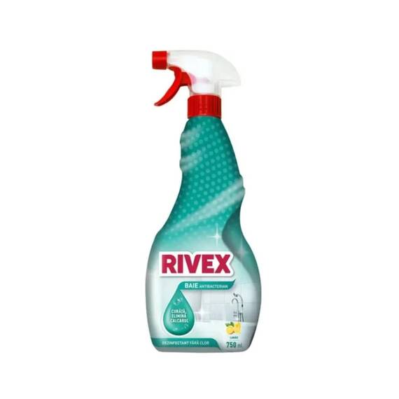 Spray Antibacterian Baie Rivex, 750 ml, Dezinfectant Fara Clor, Curatare Faianta Cada Chiuveta WC - - Roveli