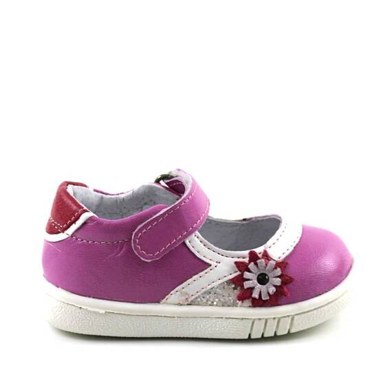 Pantofi usori , de copii , din piele naturala  PRIMII PASI  7191-FUCSIA/ALB, Culoare (12): FUCSIA/ALB, Marime (12): 21 - 4- Roveli