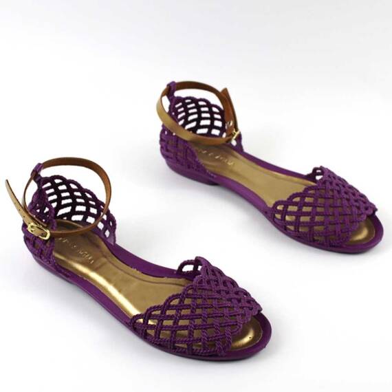 Sandale usoare de dama , cu bareta pe glezna 585-PURPLE, Culoare (12): Mov, Marime (12): 39 - 2- Roveli