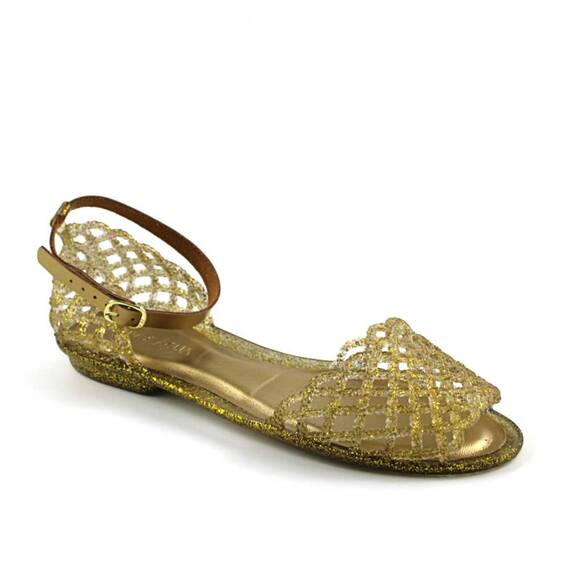 Sandale usoare de dama , cu bareta pe glezna 609-GOLD, Culoare (12): Auriu, Marime (12): 38 - - Roveli
