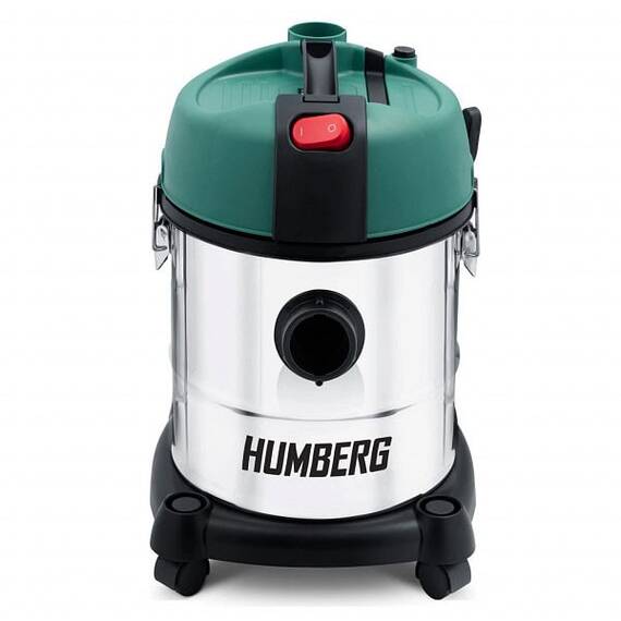 RESIGILAT: Aspirator industrial, putere 1200W, aspirare umeda si uscata, fara sac, 20L, filtru HEPA, functie suflare, argintiu si verde - - Roveli