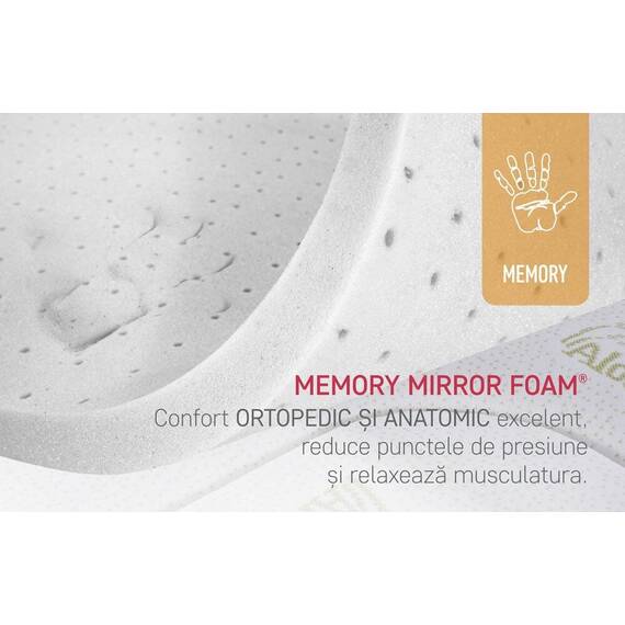 RESIGILAT: Saltea pat Bedora Confort Memory Aloe 14+3, spuma memory si spuma poliuretanica, confort ortopedic si anatomic, Dual confort, 160 x 200 x 20 cm - 3- Roveli