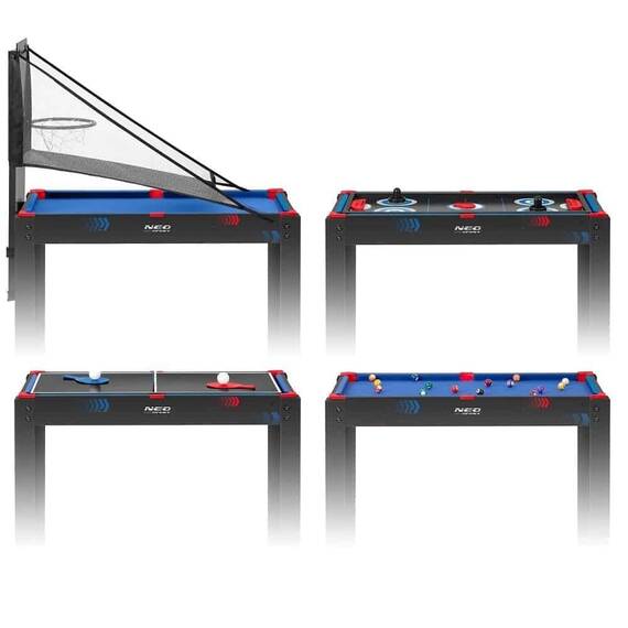 RESIGILAT: Masa multi joc 5 in 1, masa de biliard, tir cu arcul, masa de hochei, de ping pong, table de baschet, picioare reglabile, 92 x 46 x 73 cm - 7- Roveli