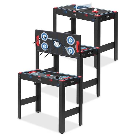 RESIGILAT: Masa multi joc 5 in 1, masa de biliard, tir cu arcul, masa de hochei, de ping pong, table de baschet, picioare reglabile, 92 x 46 x 73 cm - 9- Roveli
