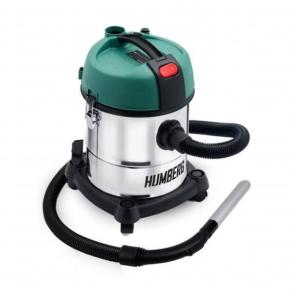 RESIGILAT: Aspirator industrial, putere 1200W, aspirare umeda si uscata, fara sac, 20L, filtru HEPA, functie suflare, argintiu si verde - 3- Roveli