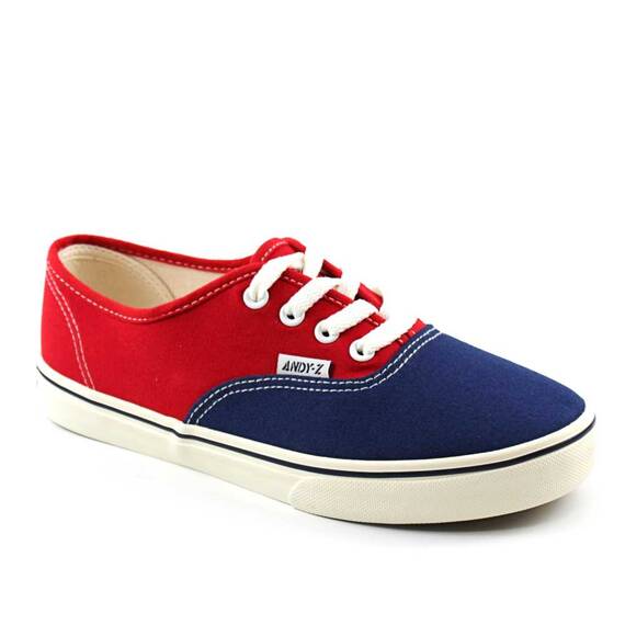Sneakers dama , practici si comozi A8871-DK.BLUE/RED, Culoare (12): BLEUMARIN/ROSU, Marime (12): 38 - - Roveli