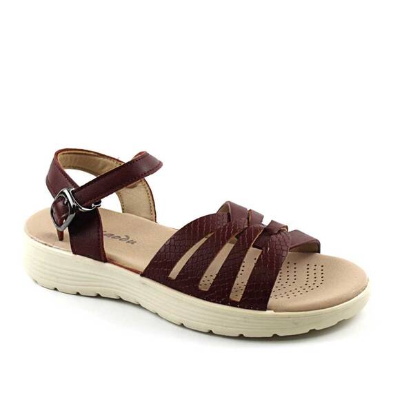 Sandale usoare de dama ,cu barete impletite Y126-RED, Culoare (12): Visiniu, Marime (12): 40 - - Roveli