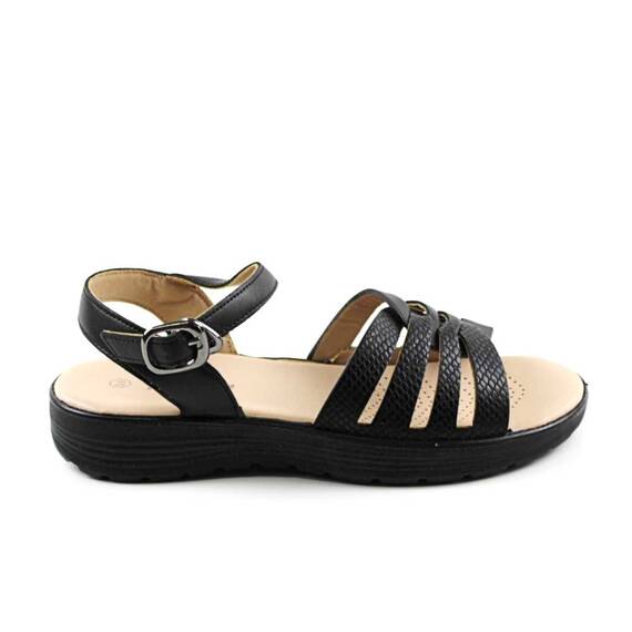 Sandale usoare de dama ,cu barete impletite Y126-BLACK, Culoare (12): Negru, Marime (12): 40 - 4- Roveli
