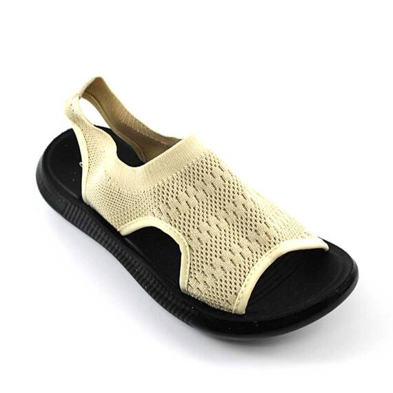 Sandale usoare de dama , elastice Y116- BEIGE, Culoare (12): Bej, Marime (12): 38 - - Roveli