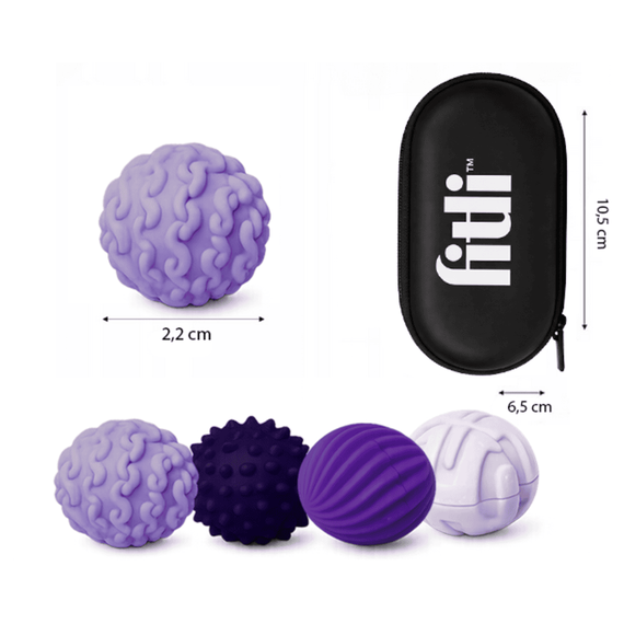 Set 8 bile magnetice senzoriale, antistres, diverse texturi, mov - 9- Roveli