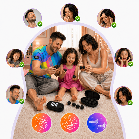 Set 8 bile magnetice senzoriale, antistres, diverse texturi, negru - 7- Roveli
