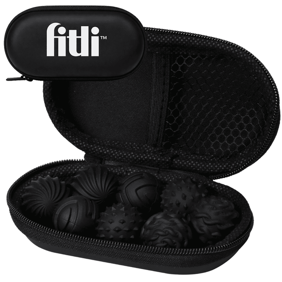 Set 8 bile magnetice senzoriale, antistres, diverse texturi, negru - 3- Roveli