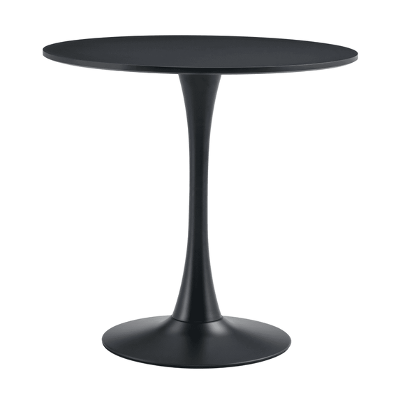 Masa de sufragerie, rotunda, negru, diametru 80 cm, REVENTON NEW - - Roveli