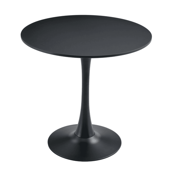 Masa de sufragerie, rotunda, negru, diametru 80 cm, REVENTON NEW - 2- Roveli