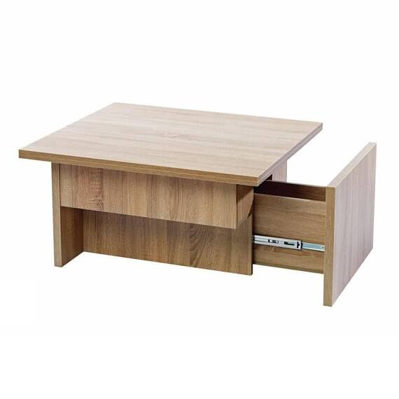 RESIGILAT:Masuta de living DacEnergy, material PAL melaminat, finisaj stejar bardolino, dreptunghiulara, design unic, 3-in-1, 90-180 x 80 x 45 cm - 4- Roveli