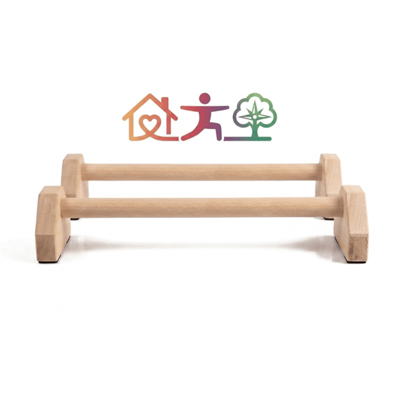 Set 2 Manere pentru flotari din lemn, antiderapante, pentru fitness, gimnastica si calistenica, 50 cm - 4- Roveli
