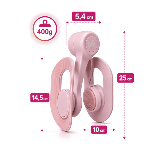 Dispozitiv Antrenor Kegel, pentru Coapse, Solduri si Muschii Planseului Pelvin cu Contor LCD, roz - 15- Roveli