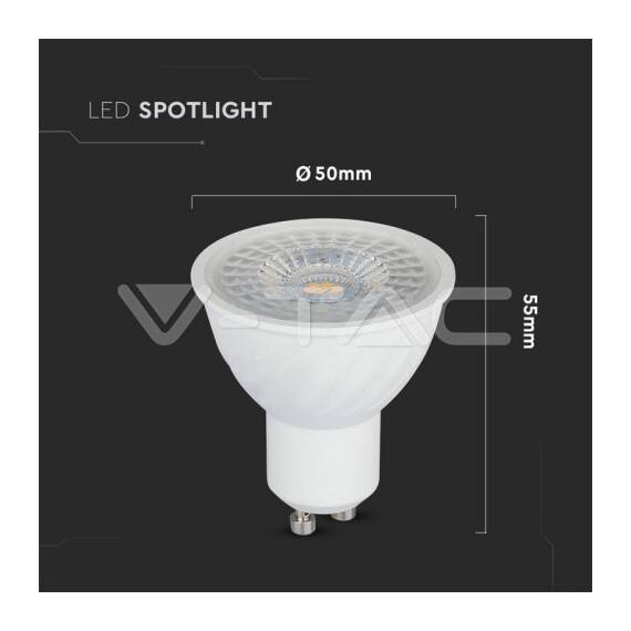 Spot LED Cip SAMSUNG GU5.3 6.5W MR16 Lentila de Plastic 110` 3000K COD:204 - - Roveli